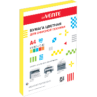 Бумага цветная для офисной техники "deVENTE" А4  100 л, 80 г/м² (желтая) №2072213, интенсив
